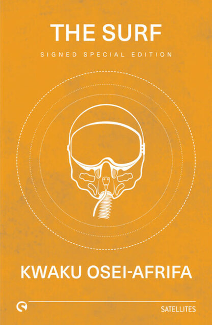 Book cover of The Surf with an image of an ultsurfing helmet on a ochre background